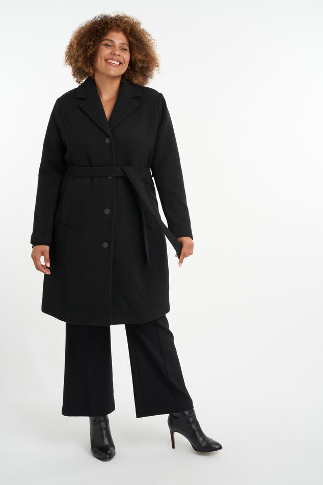 Abrigo largo con cinturón image number 5