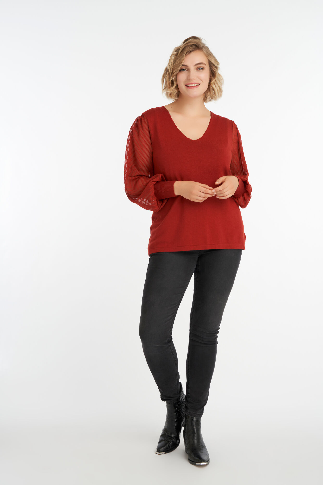 Su&eacute;ter con mangas abullonadas  image number 5