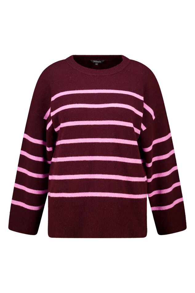 Jersey de punto con rayas y abertura image number 1
