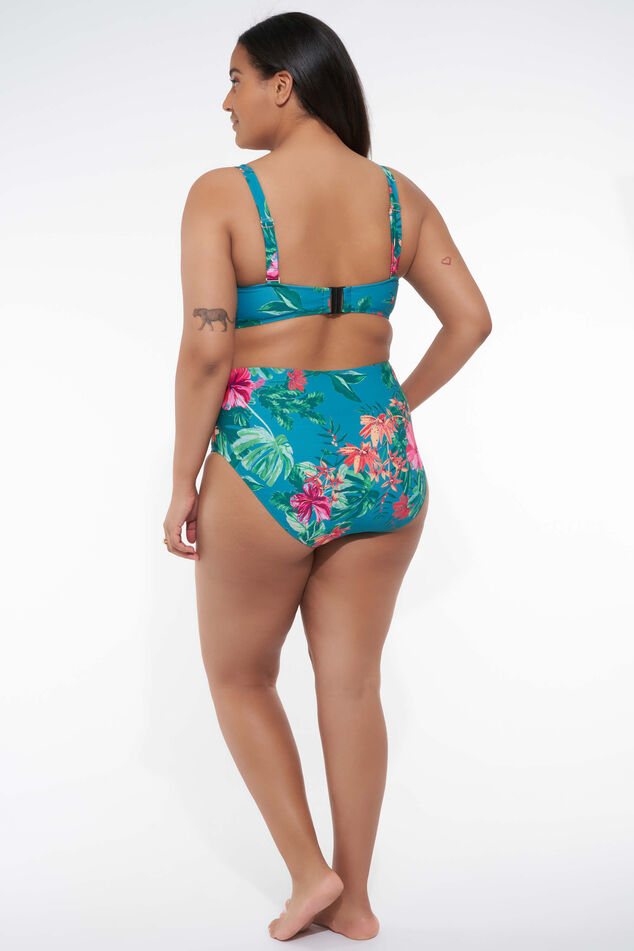 Braguita de bikini de talle alto con estampado image number 5