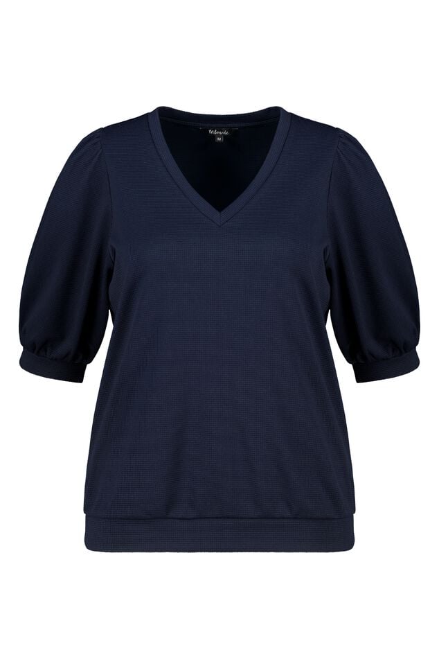 Top con manga abullonada  image number 1