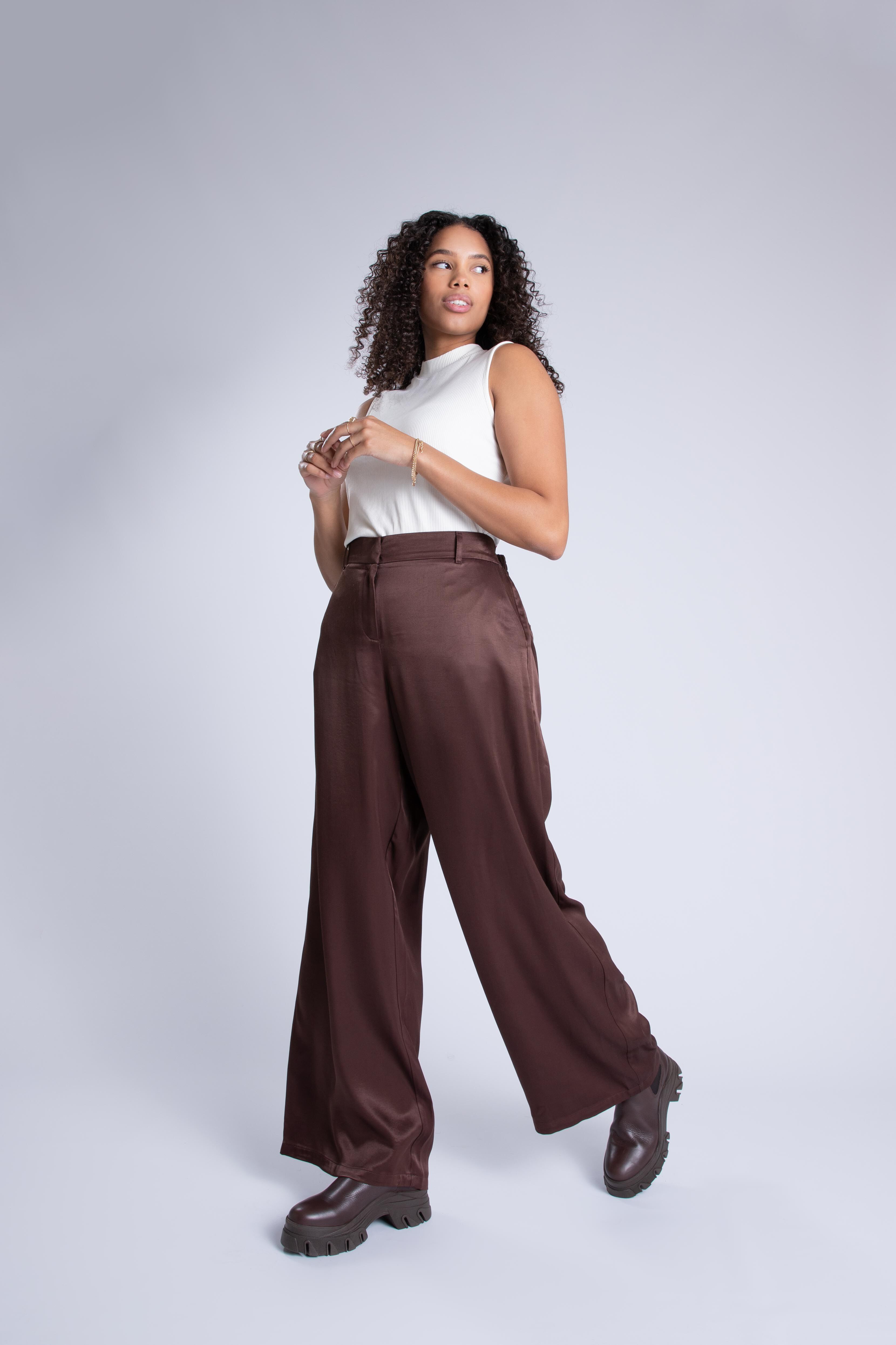 Mujeres Pantalones de saten MS Mode