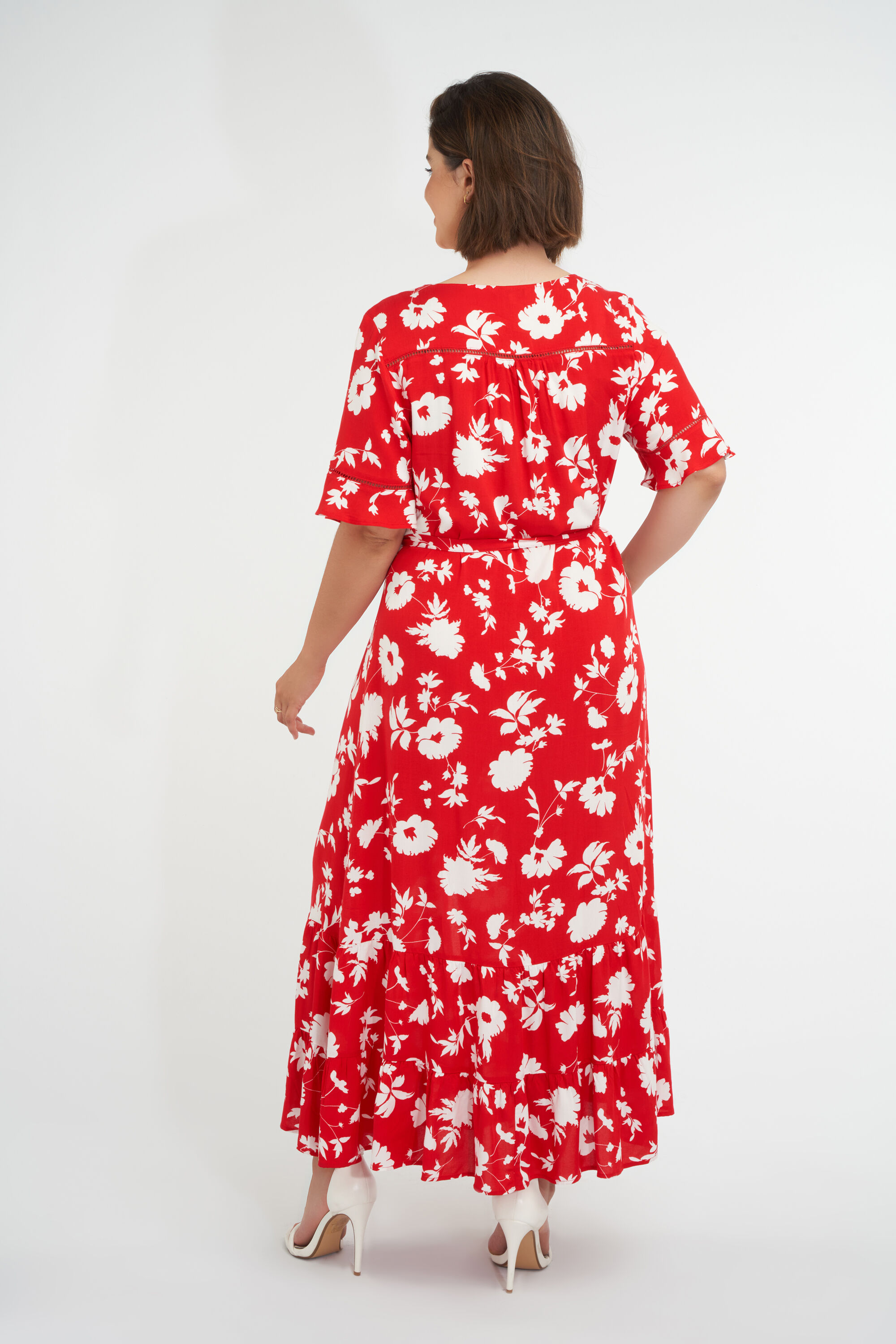 Vestido largo con estampado  image number 4