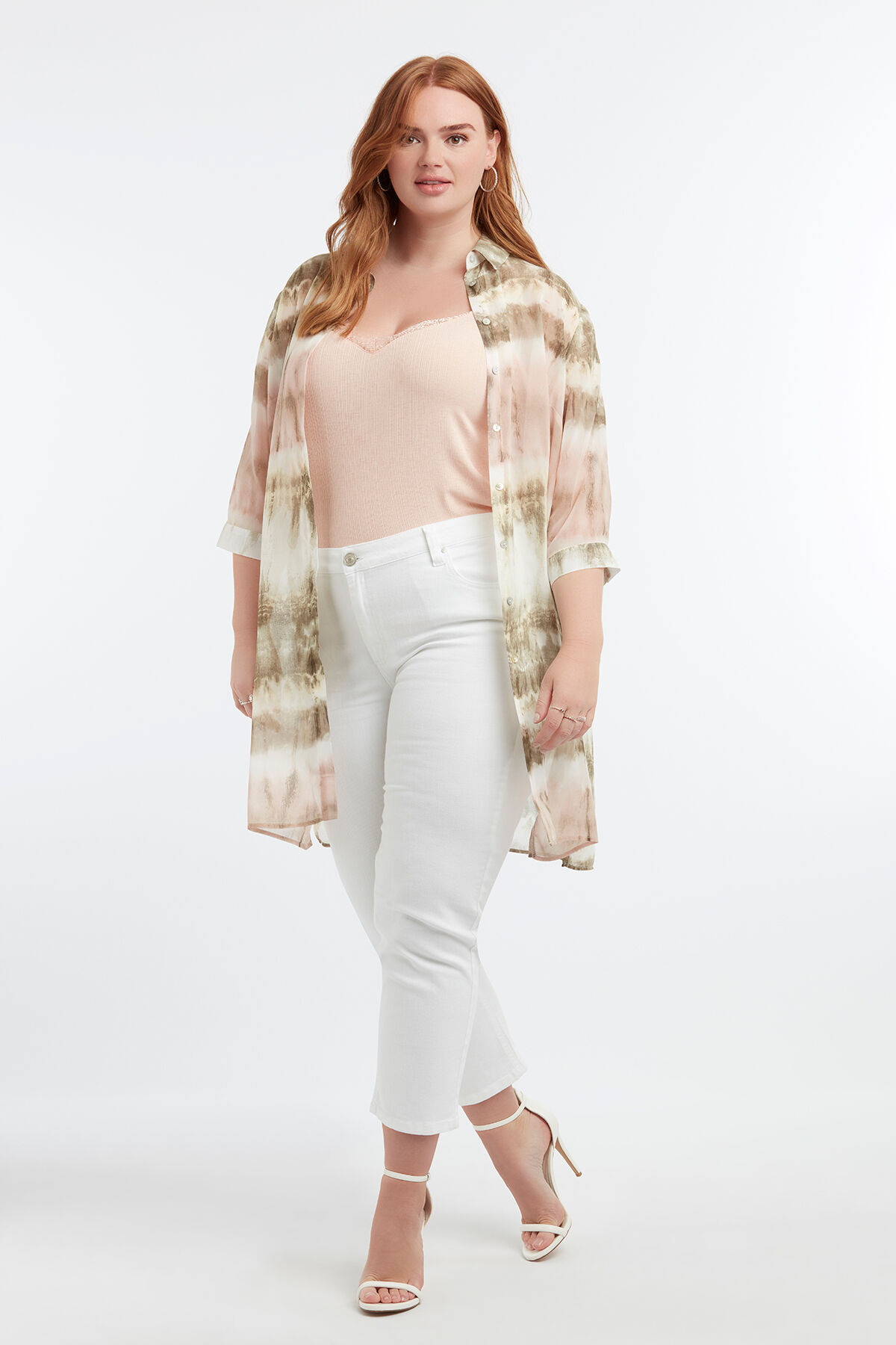 Blusa transparente estampada con t&eacute;cnica de nudos image number 3