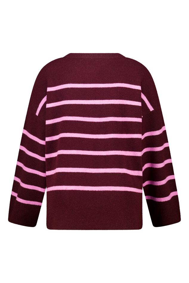 Jersey de punto con rayas y abertura image number 2