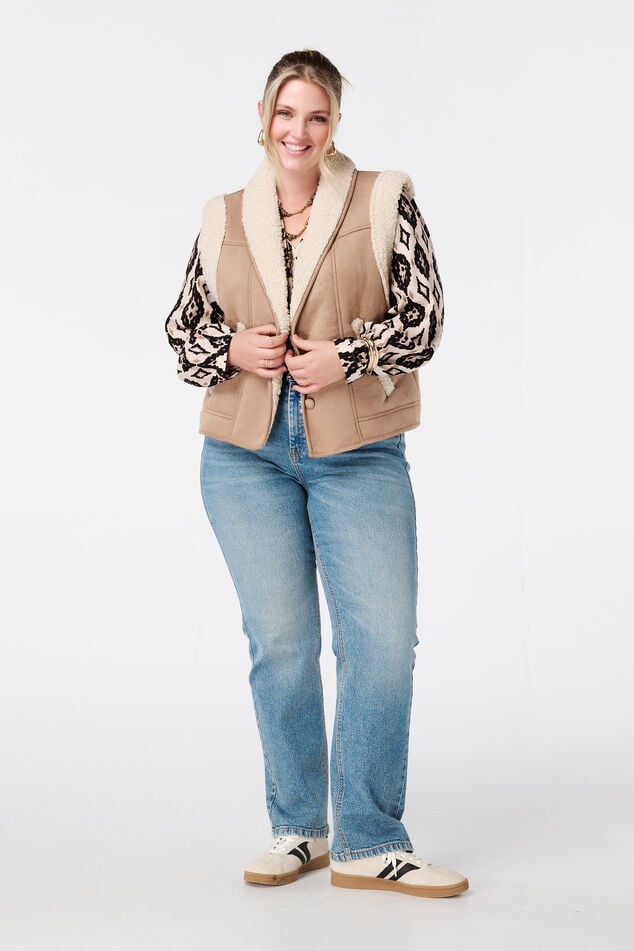 Blusa con estampado y bobinas image number 5