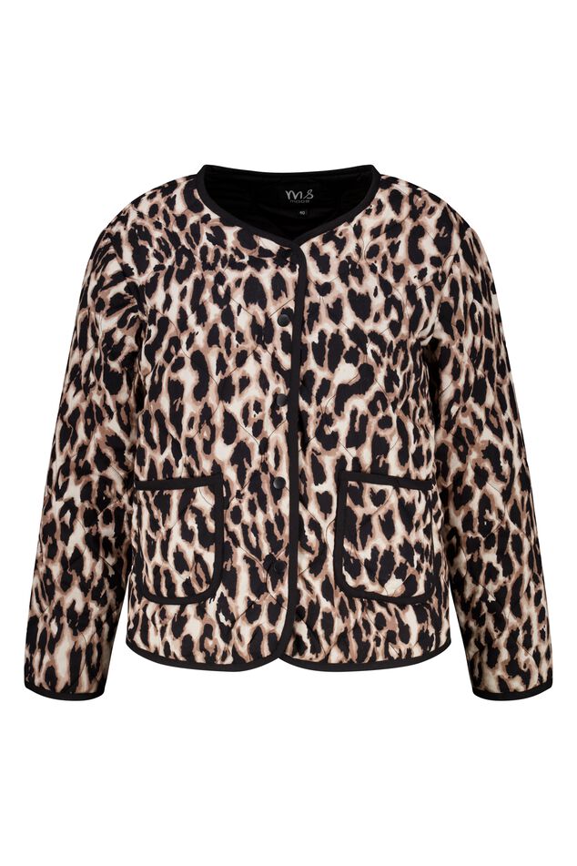 Chaqueta acolchada con estampado de pantera image number 1