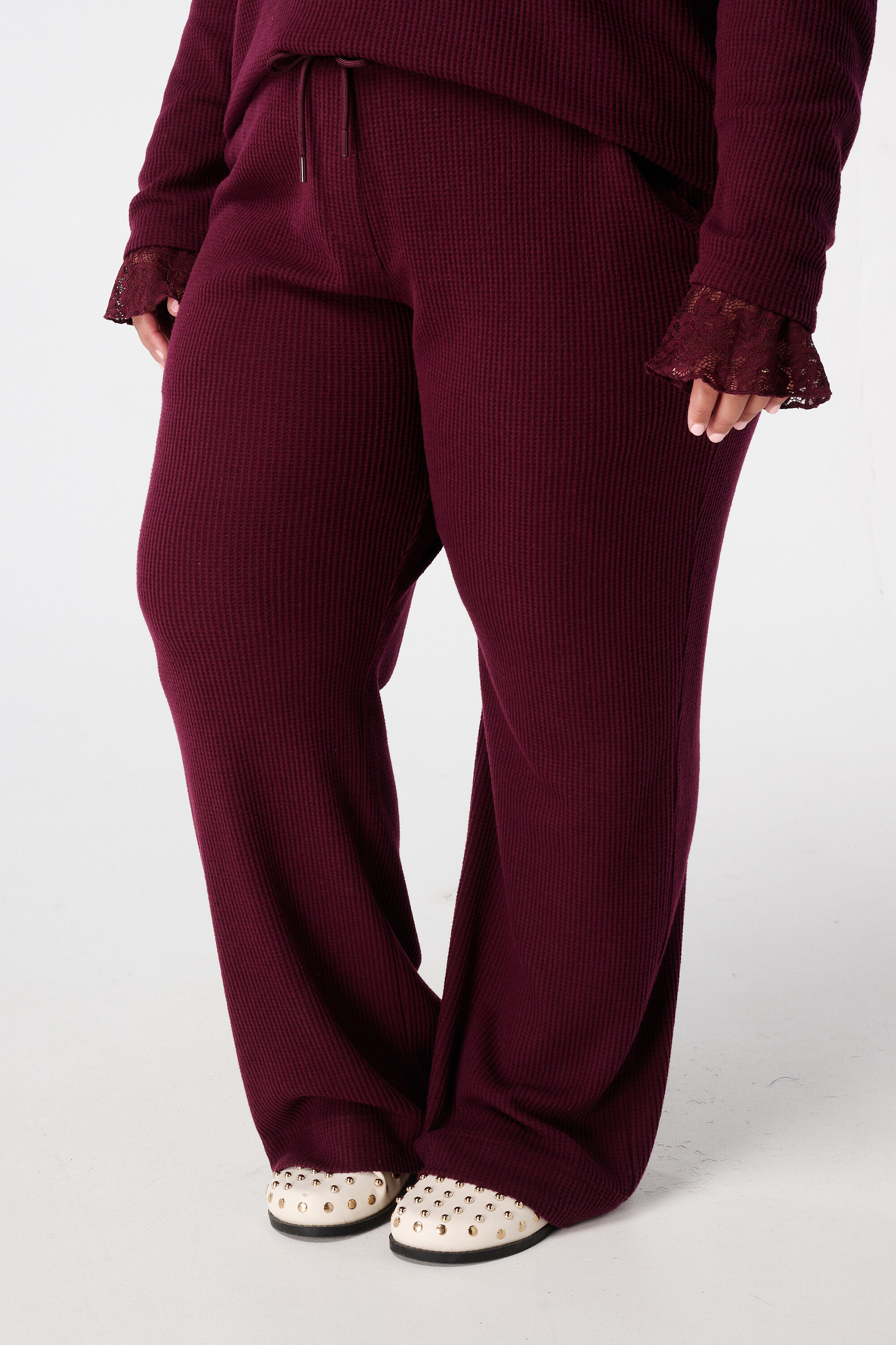 Pantalones rectos con cintura el&aacute;stica image number 5