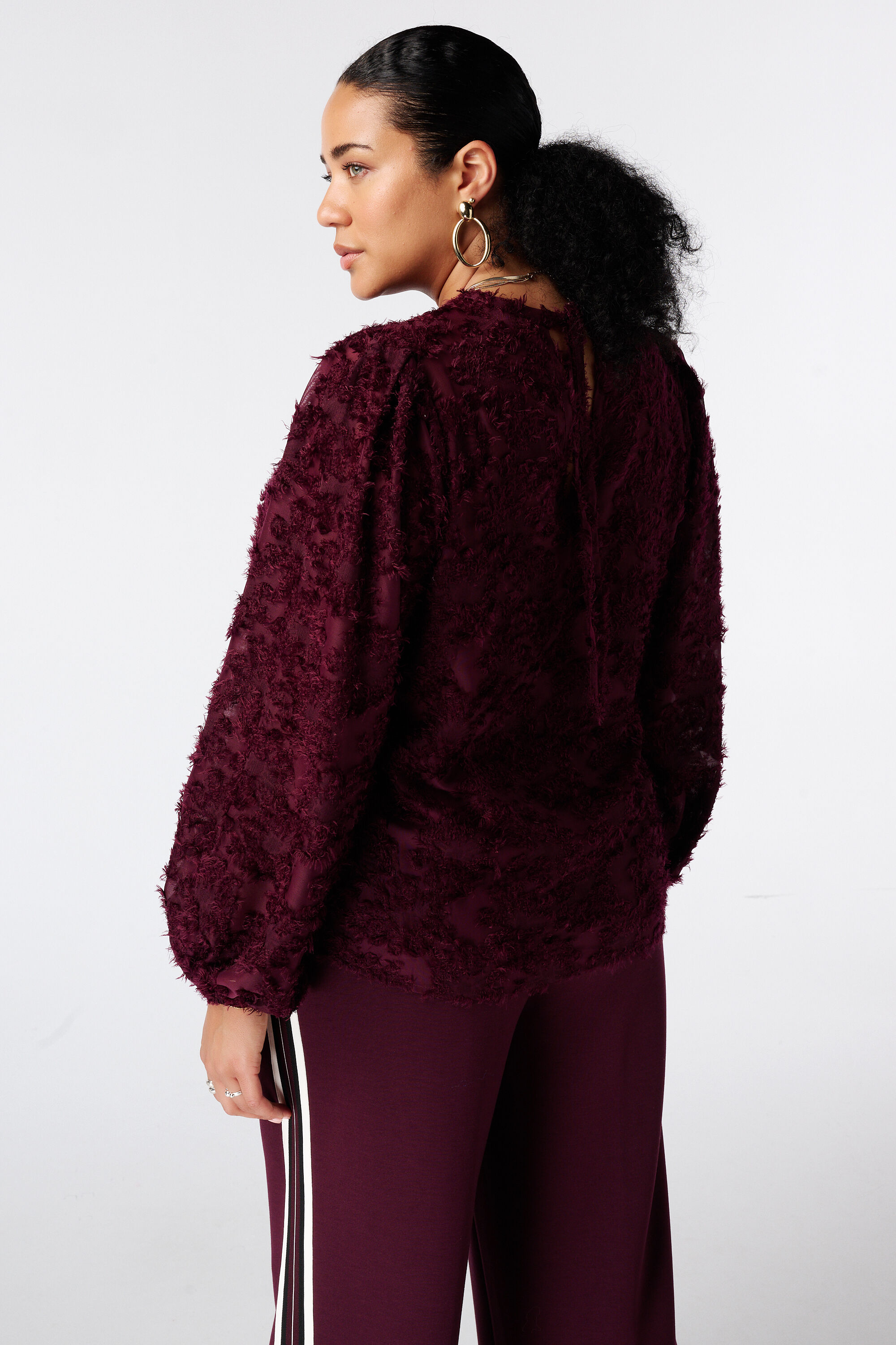 Blusa con mangas globo image number 3