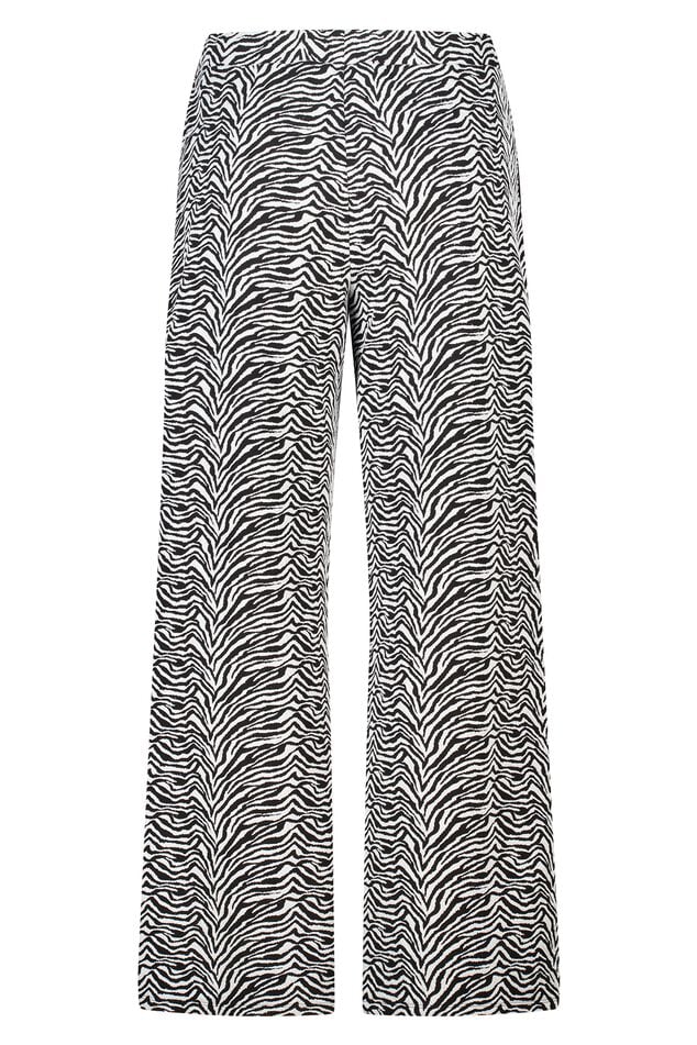 Pantalón ancho con estampado de cebra image number 2