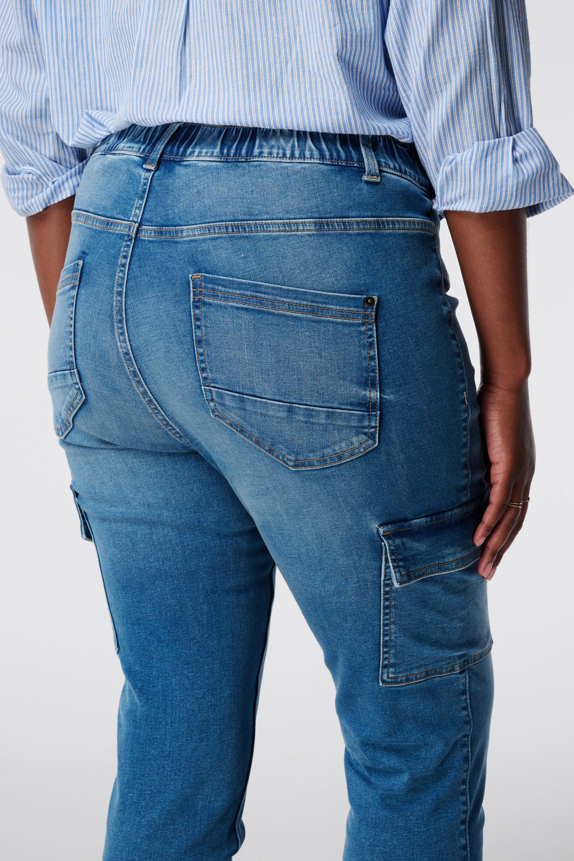 Treggings cargo de corte pitillo image number 4