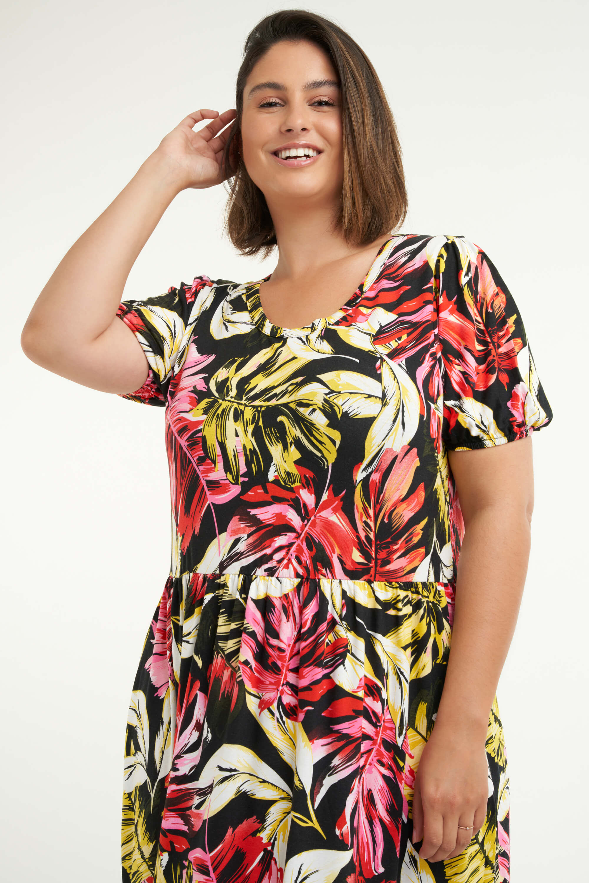 Vestido largo con estampado  image number 6