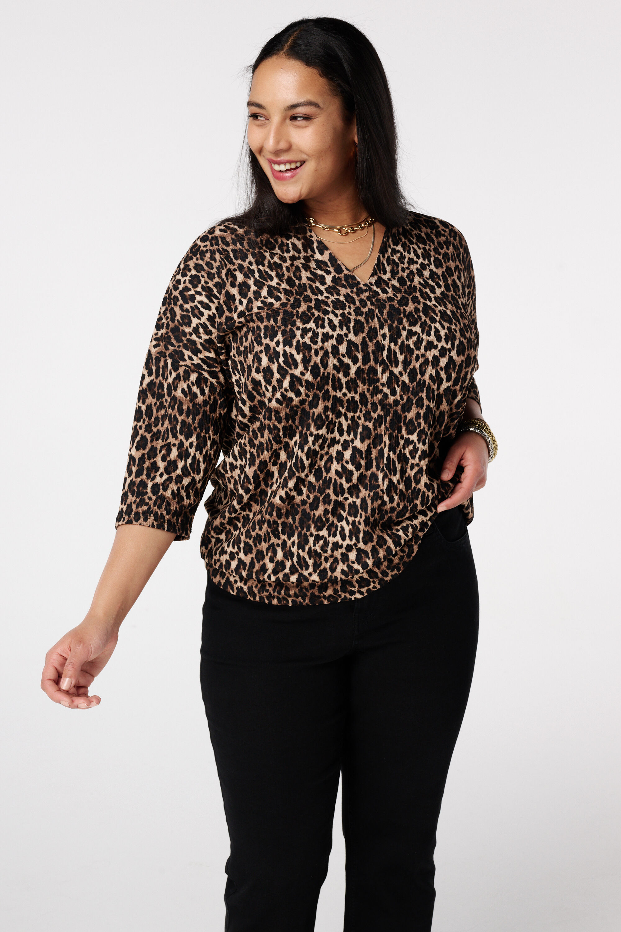 Top con mangas tres cuartos