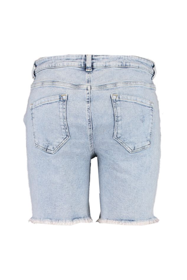 Shorts con pequeños flecos naranjas  en las costuras laterales image number 2