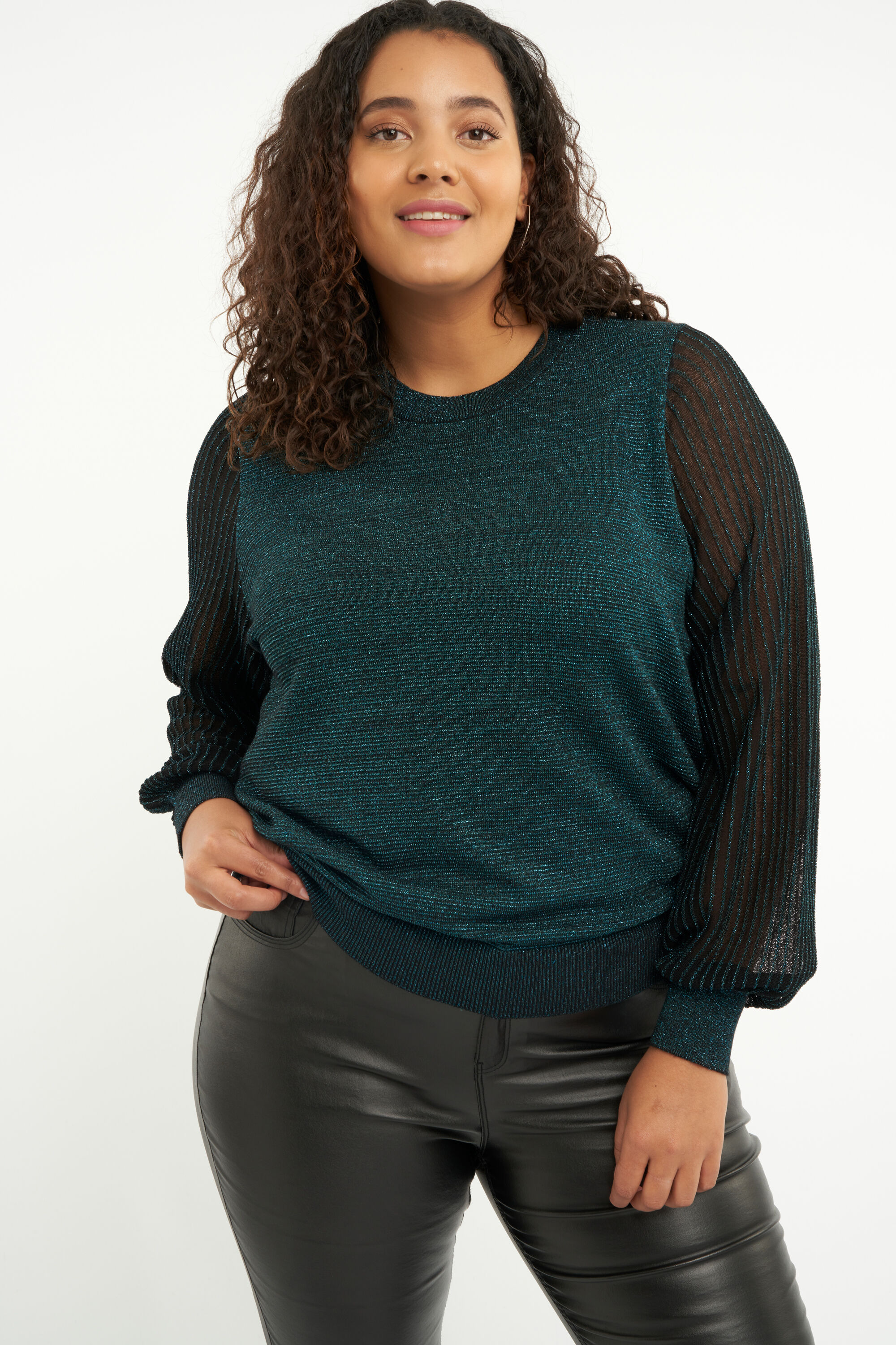 Su&eacute;ter con detalle de purpurina image number 6