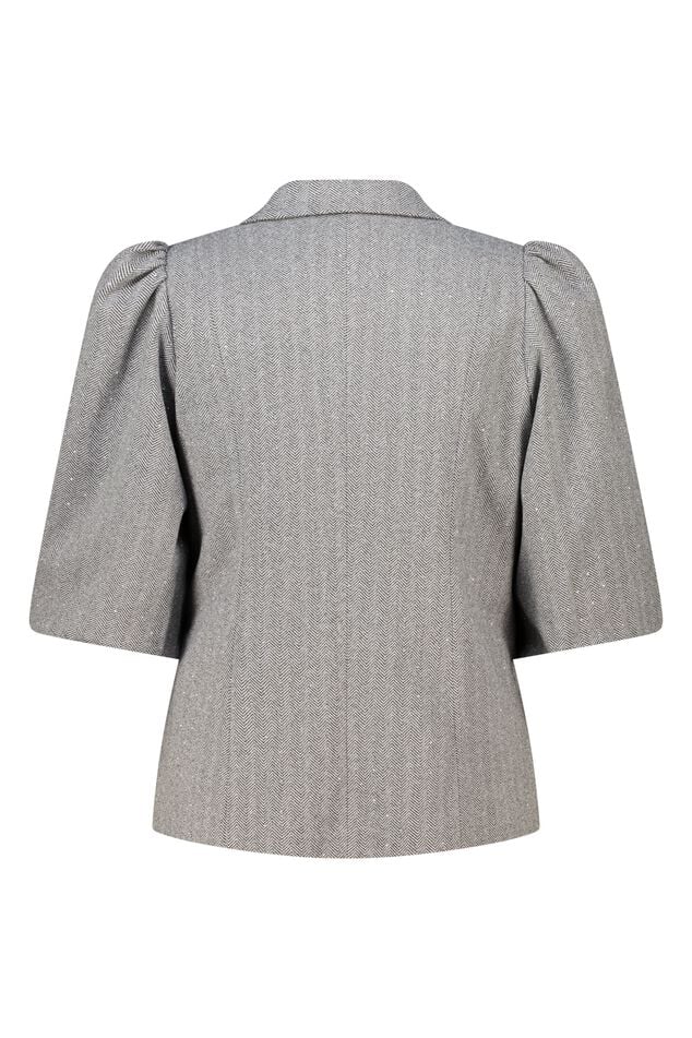 Blazer con lurex y mangas cortas abullonadas image number 2