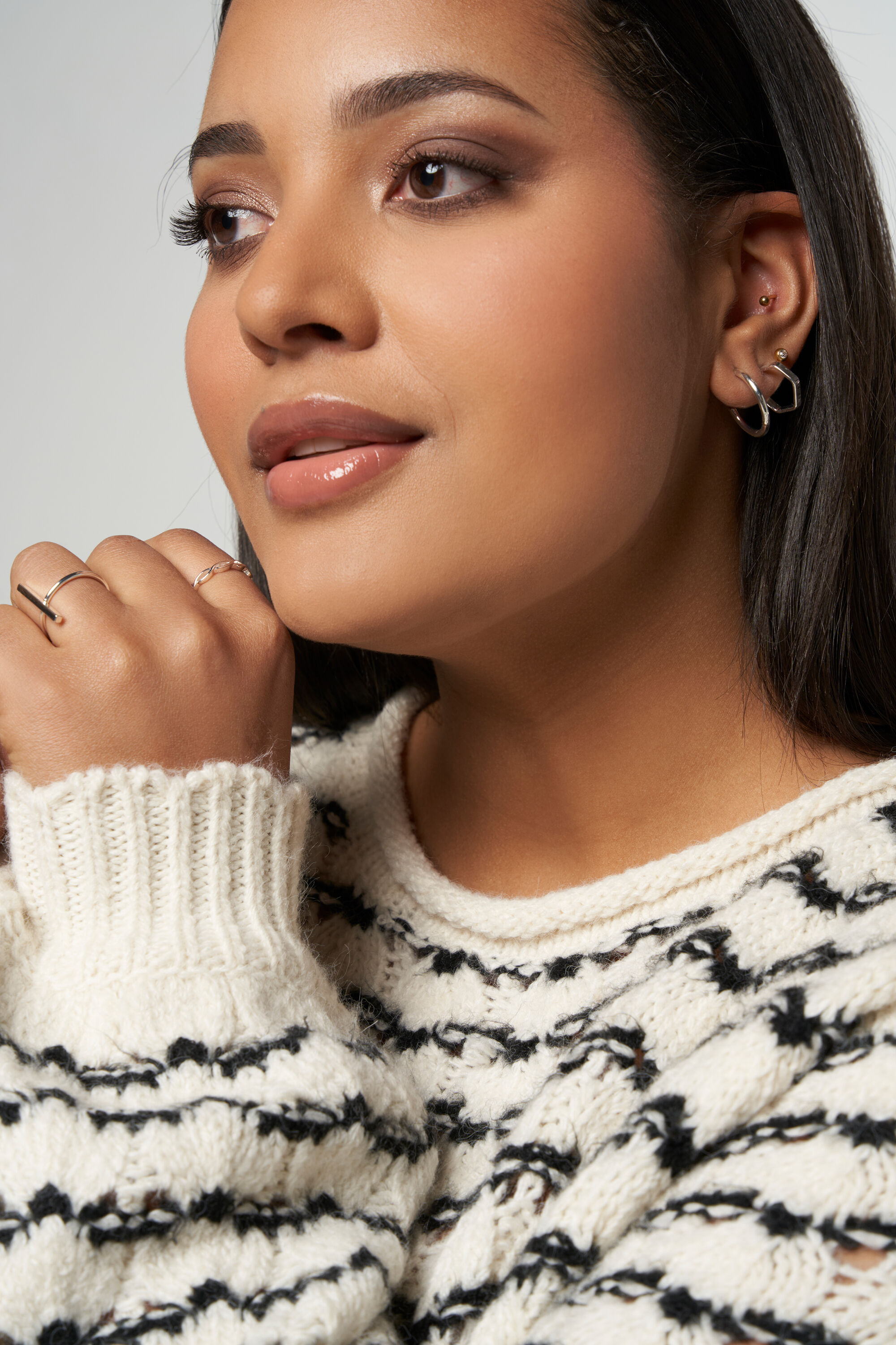 Su&eacute;ter de punto con rayas image number 4