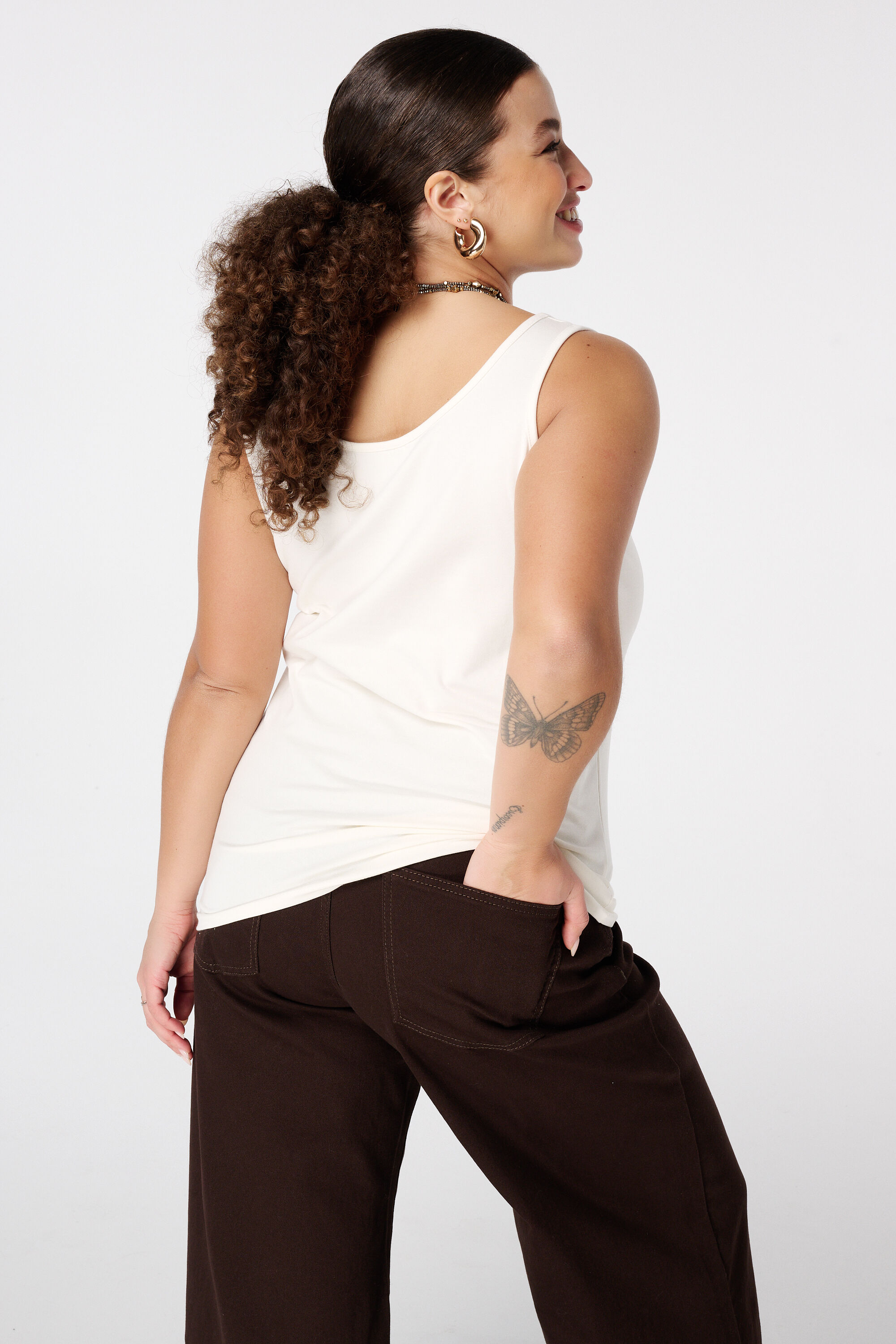 Camiseta sin mangas de algod&oacute;n image number 3