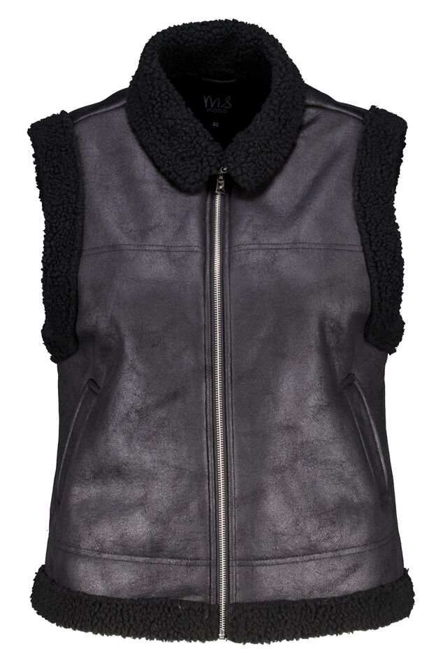 Chaleco de cuero sintético image number 1