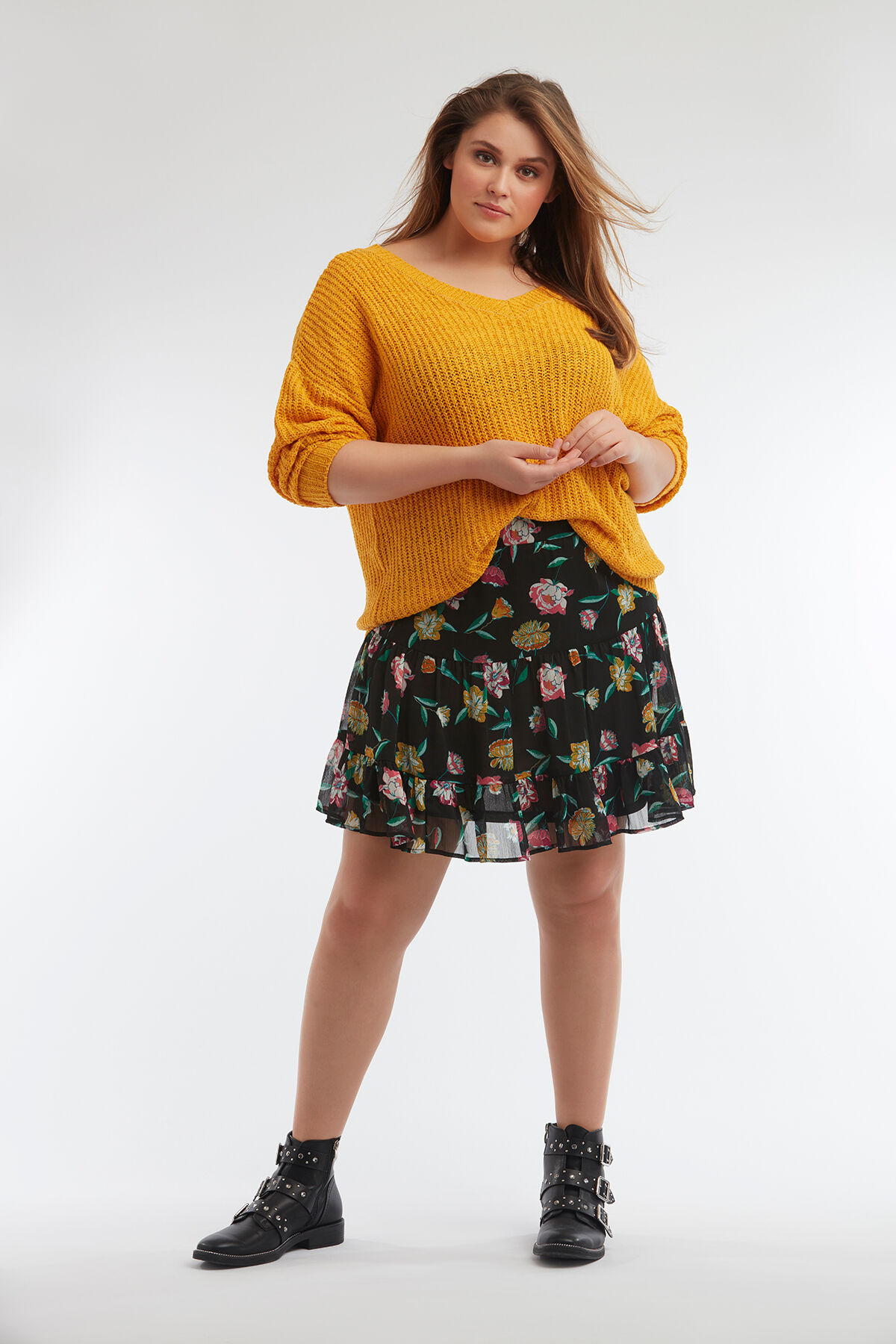 Falda con estampado floral image number 3