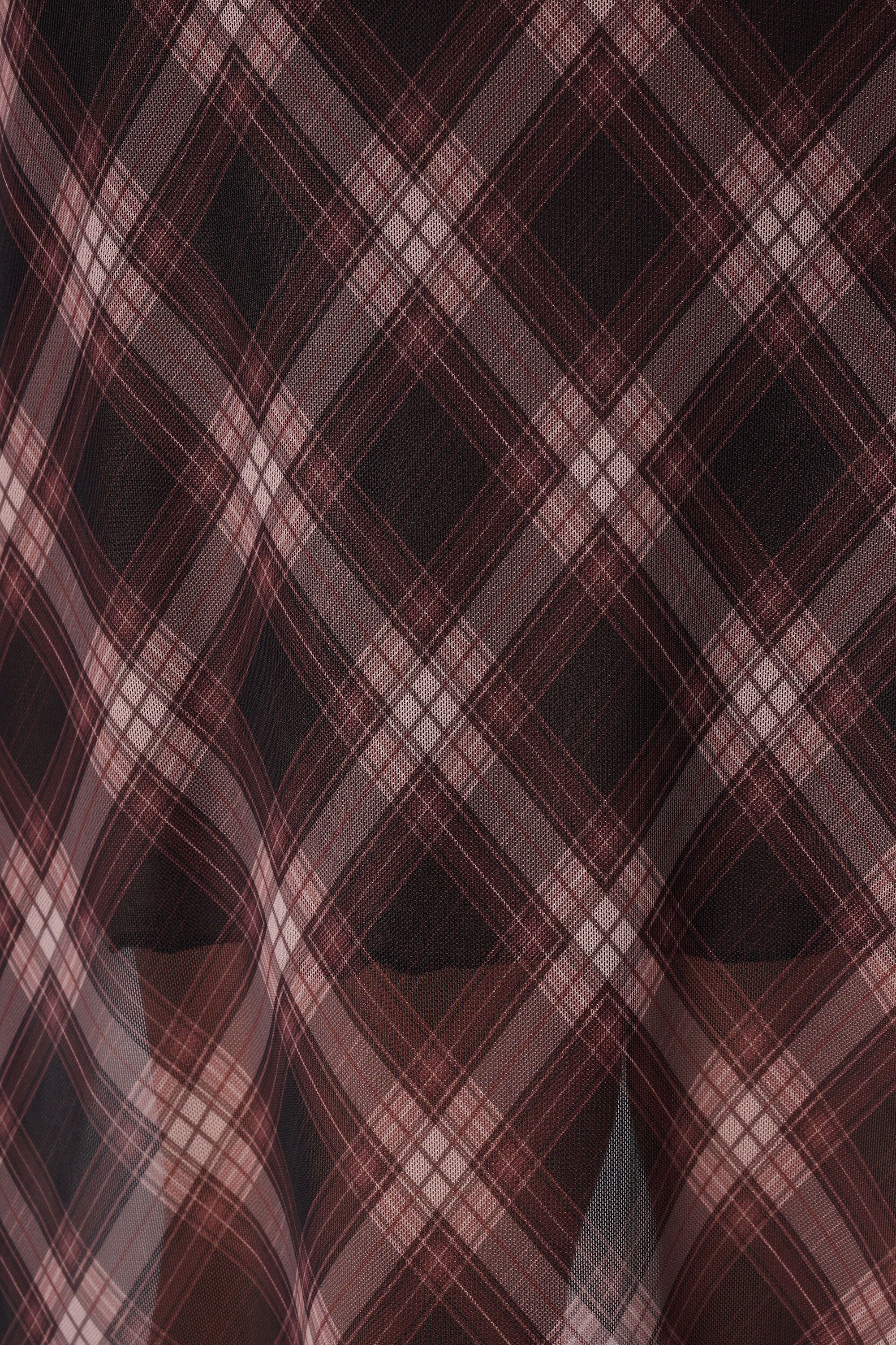 Falda midi con estampado a cuadros image number 4