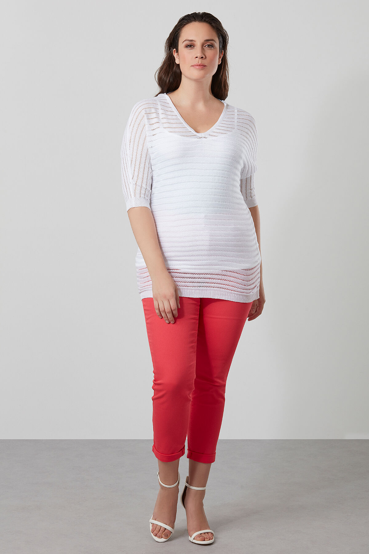 Pantalones de pitillo de sarga image number 4