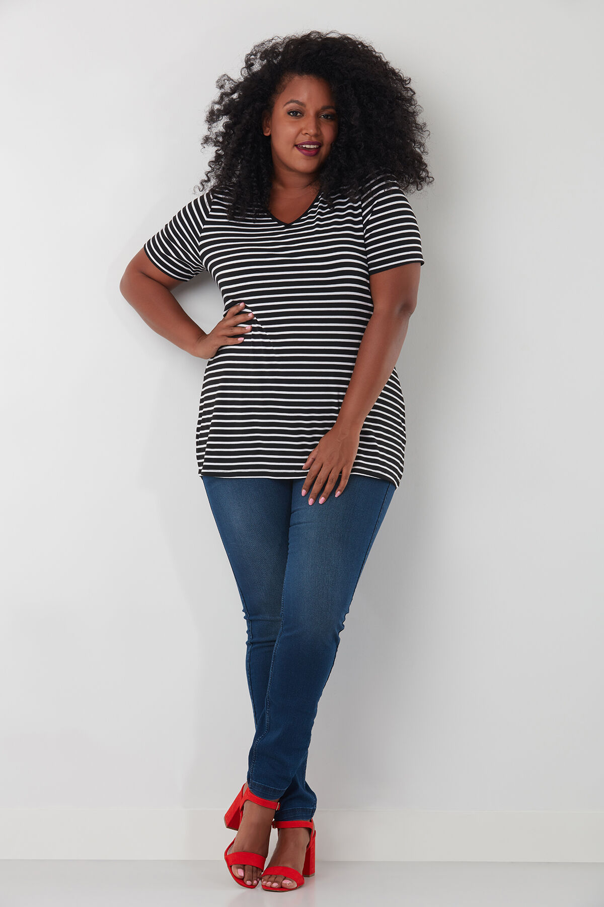 Tregging vaquero ajustado POPPY image number 4