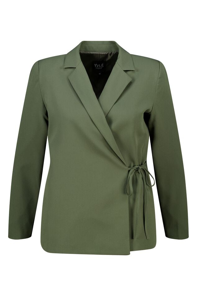 Chaqueta cruzada con cinturón con lazo image number 1