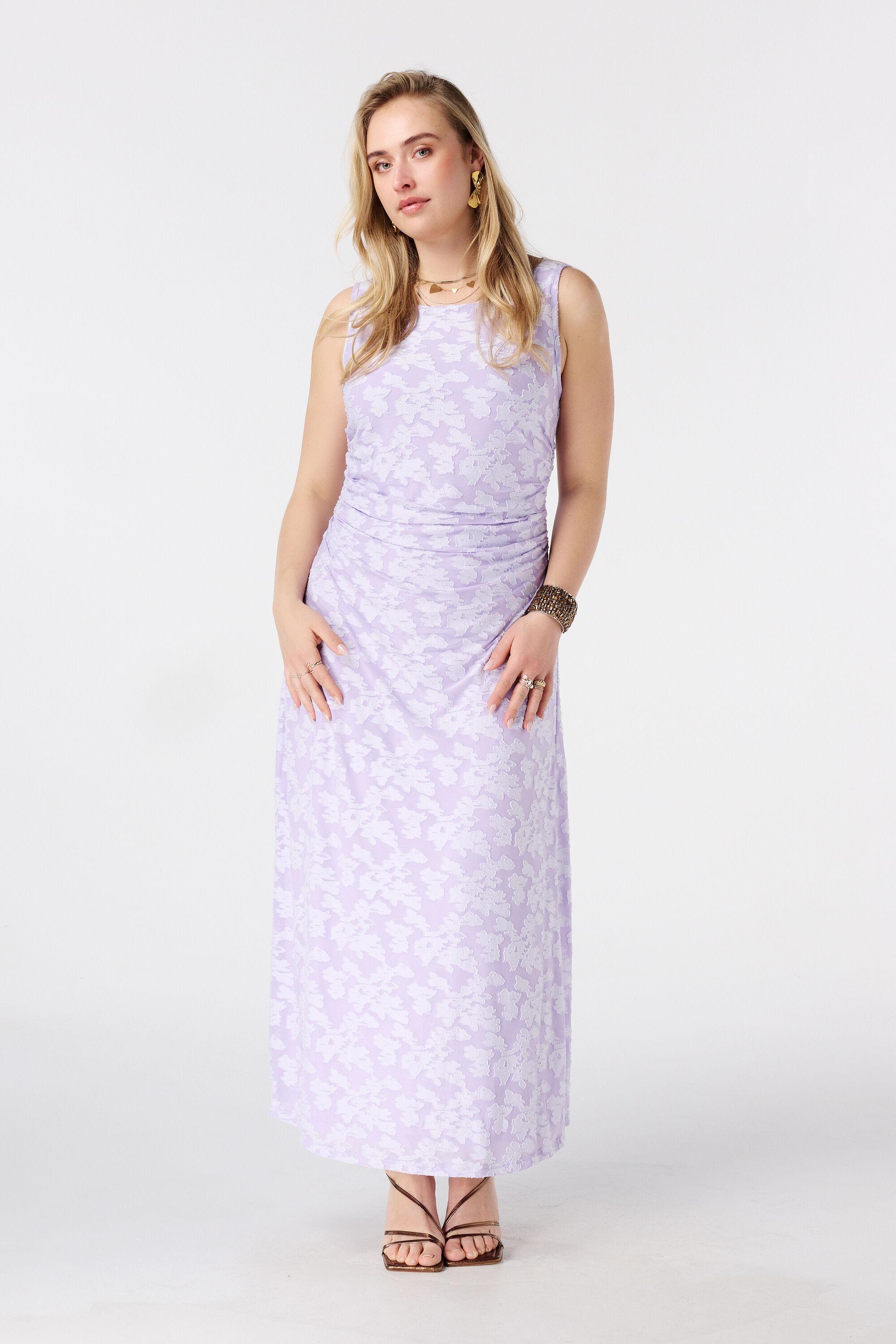 Vestido maxi jacquard image number 0