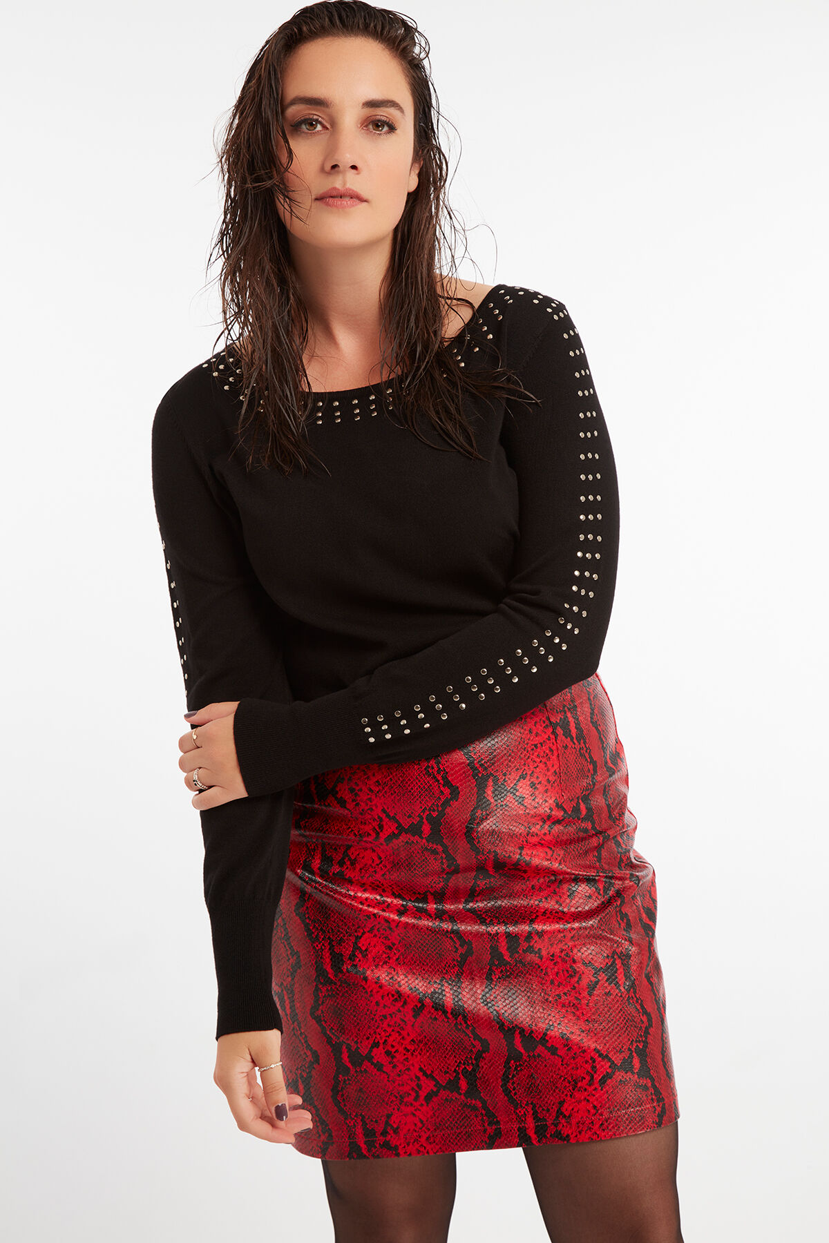 Falda con estampado de serpiente   image number 3