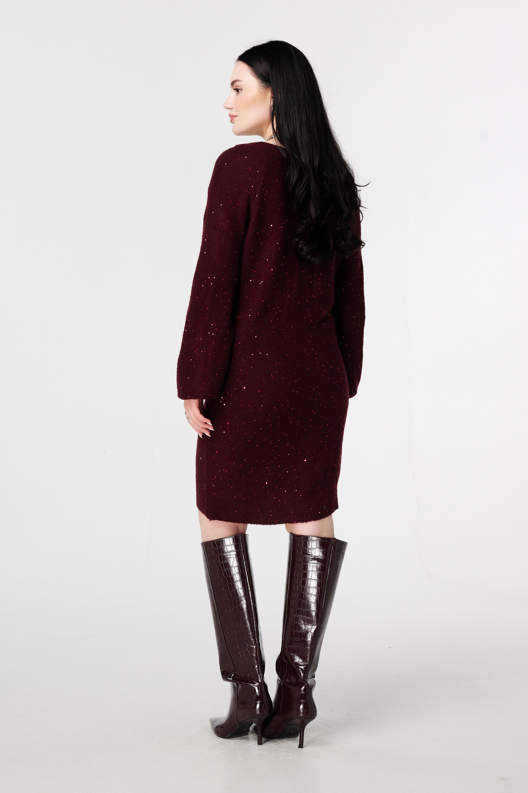 T&uacute;nica de punto con brillo y lentejuelas image number 3