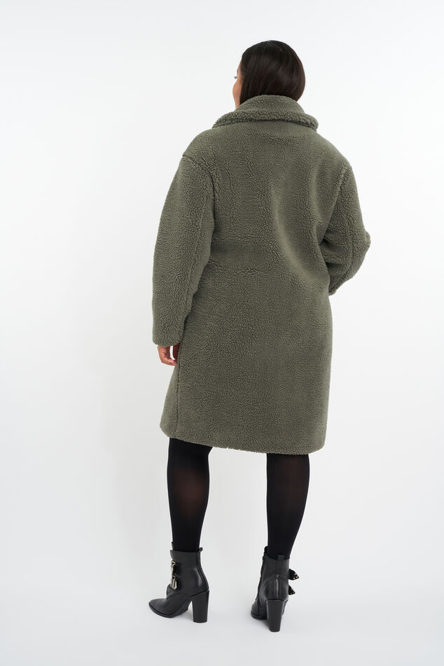 Abrigo de peluche oversized image number 4
