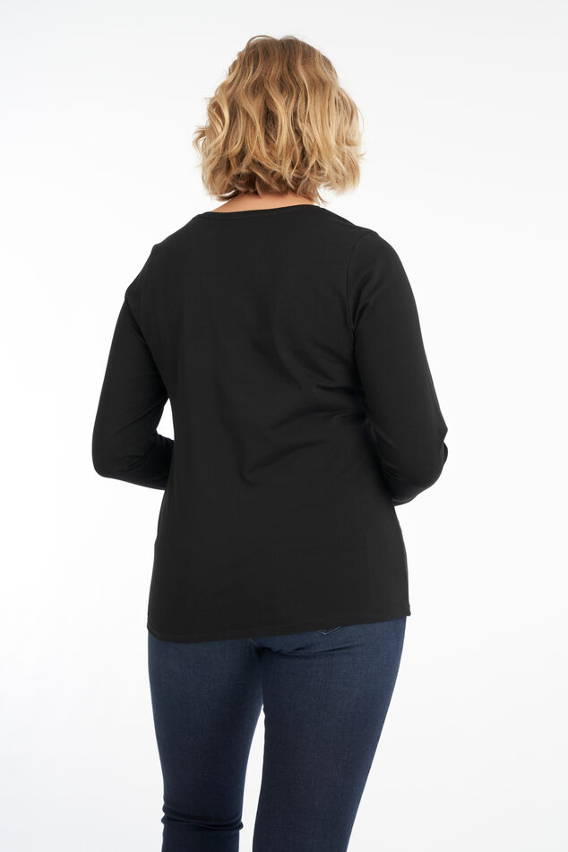 Camiseta básica de manga larga image number 3