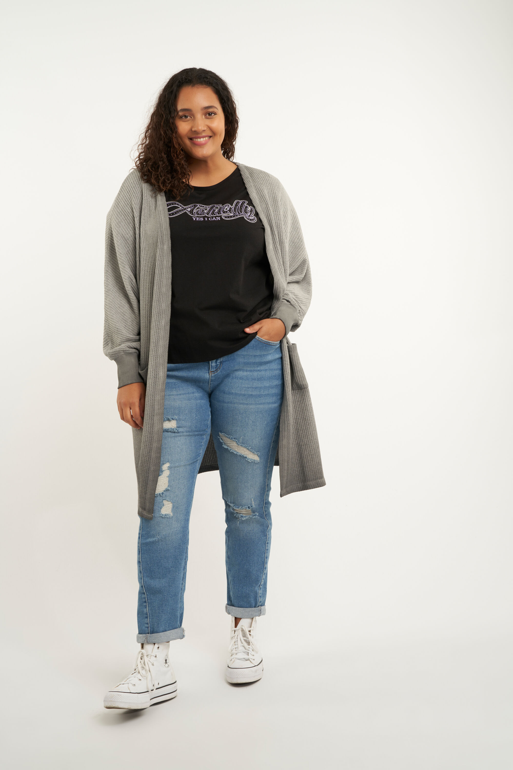 C&aacute;rdigan abierto con bolsillos image number 5