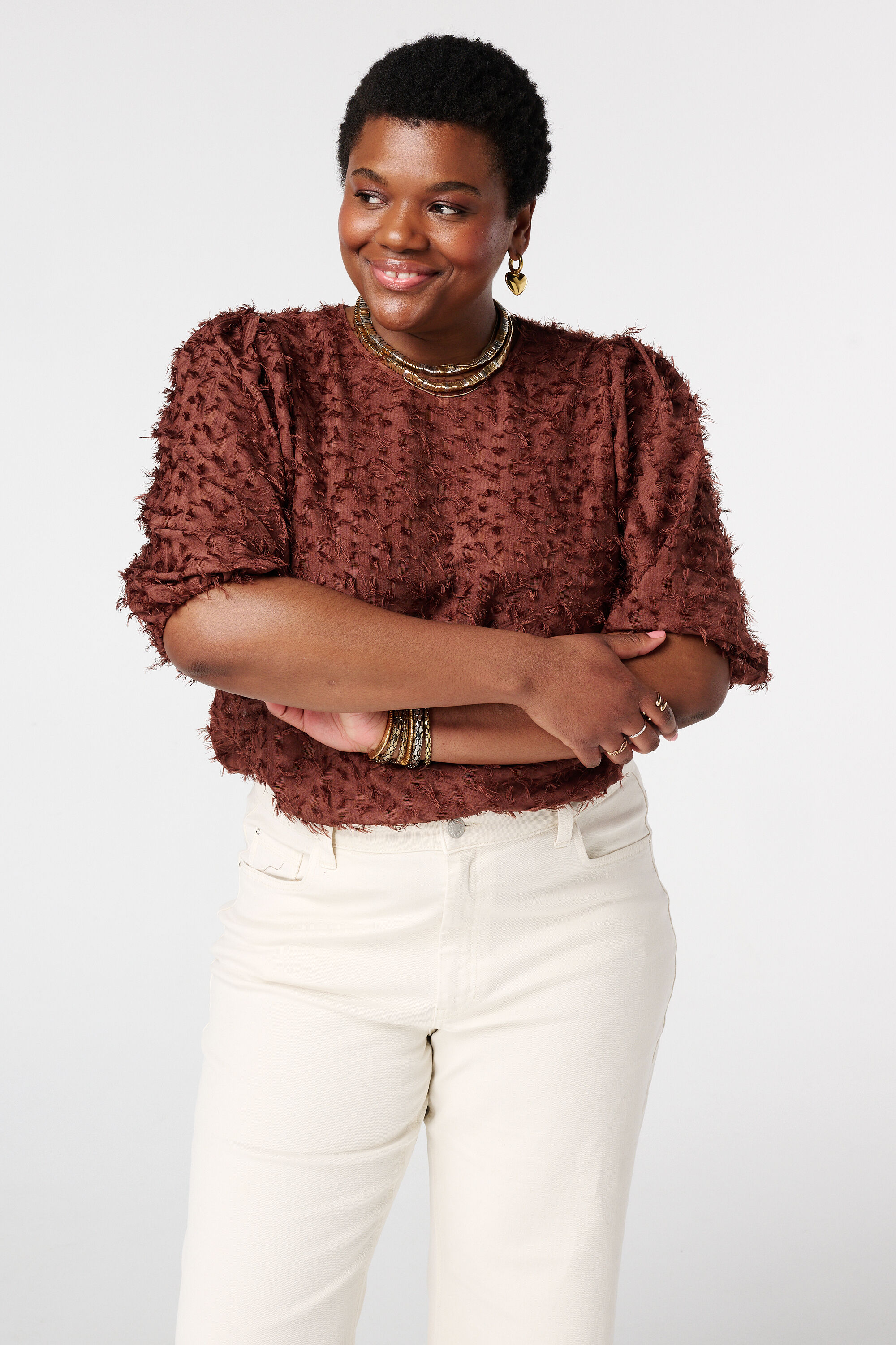 Blusa con textura image number 0