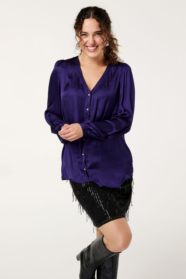 Blusa de satén  image number 0