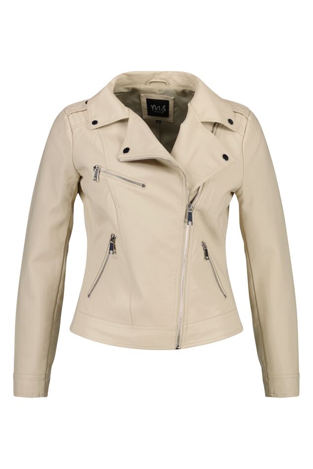 Chaqueta motera de cuero sintético image number 1
