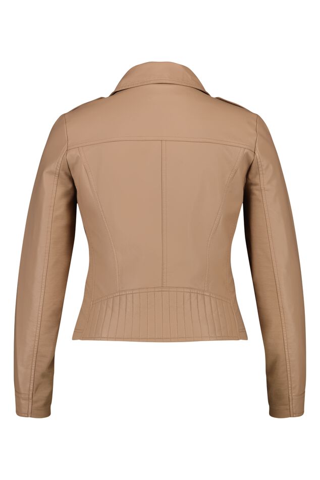 Chaqueta motera de cuero sintético image number 2