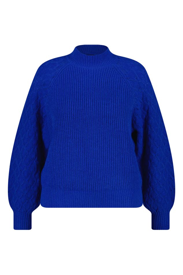 Suéter holgado con cuello vuelto y patrón image number 1