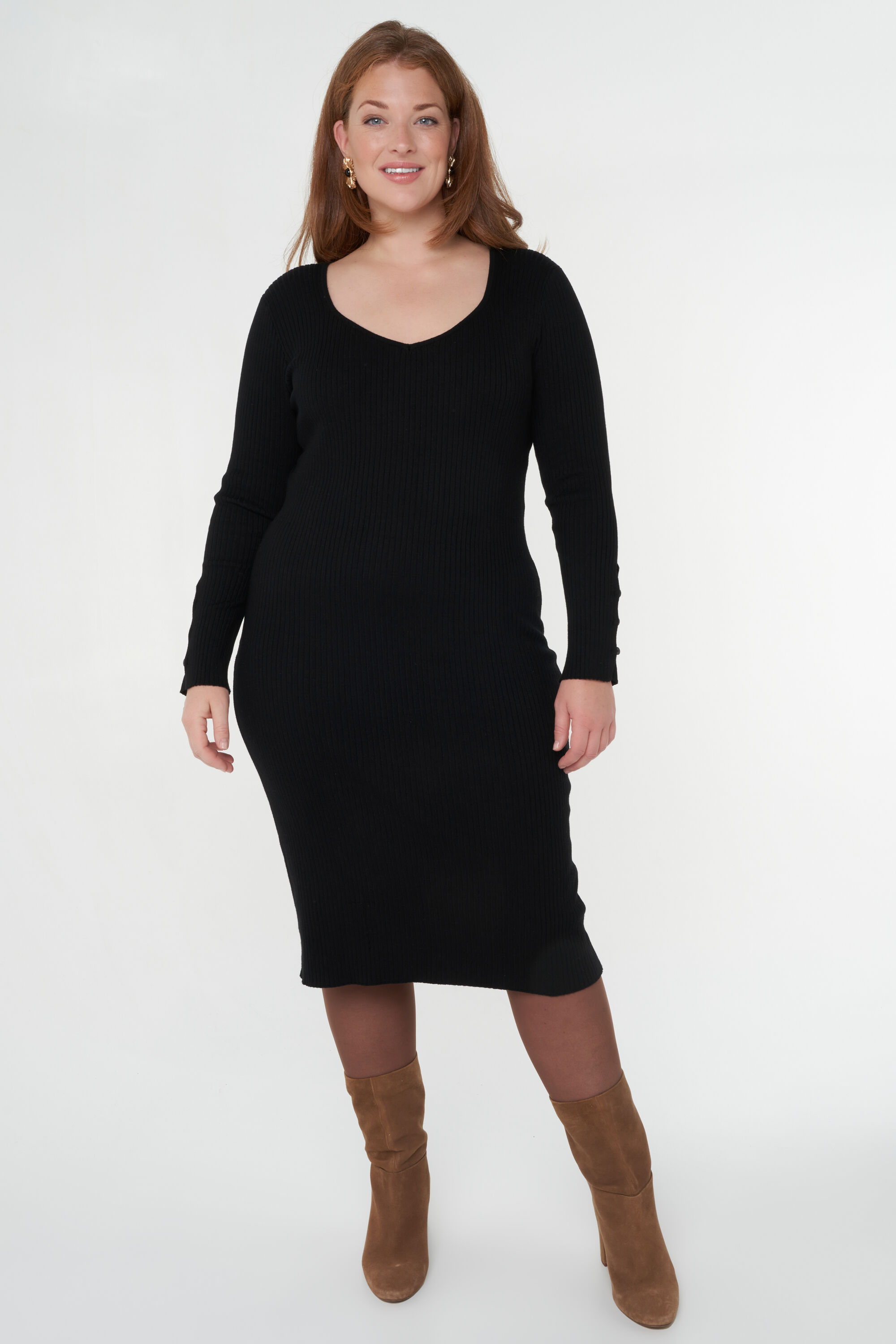 Vestido de punto acanalado image number 7