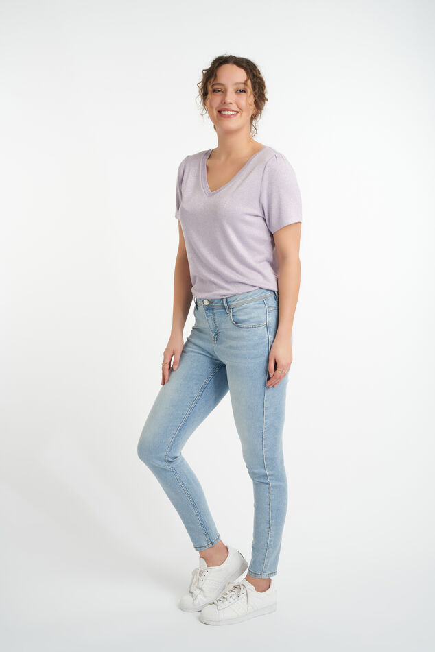 Vaqueros con remate de purpurina image number 0