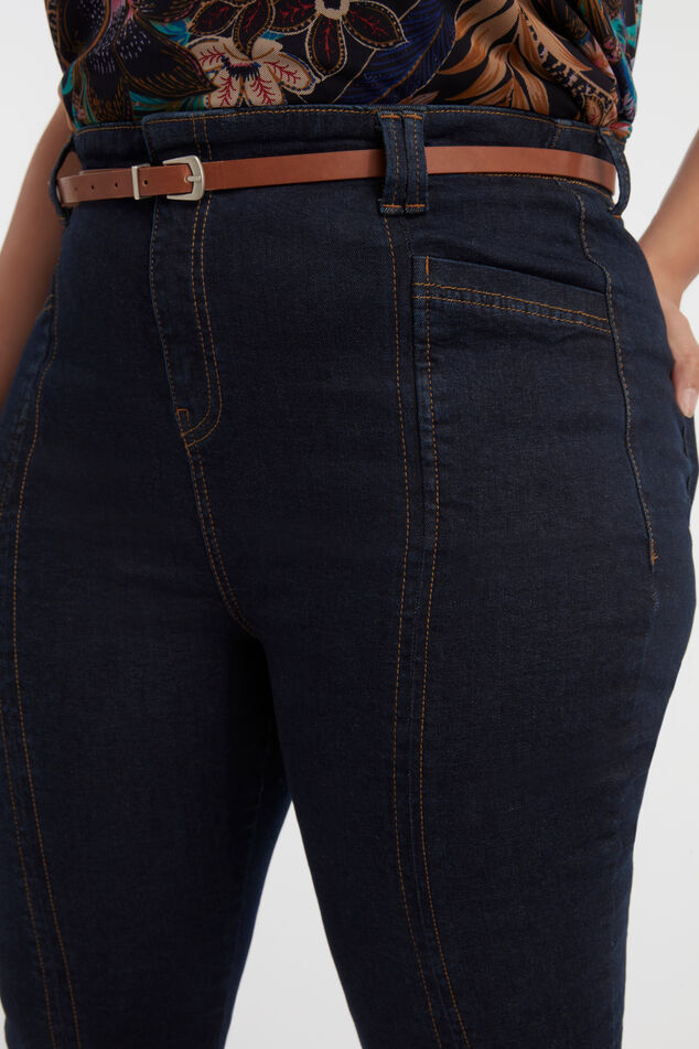 Vaqueros de de talle alto con aberturas image number 5