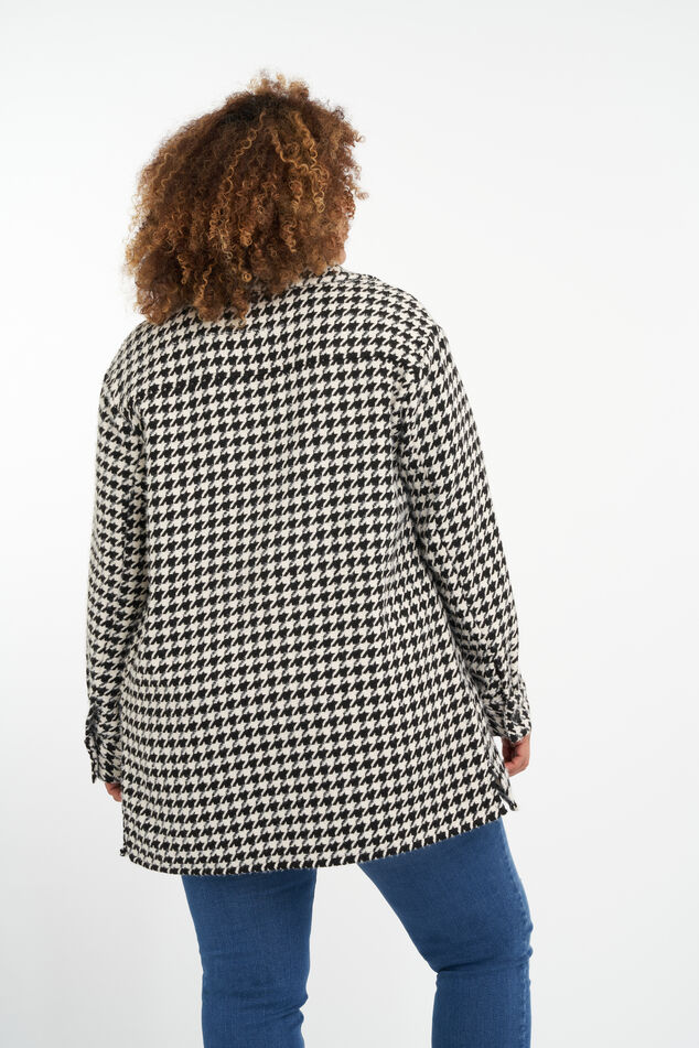 Sobrecamisa con estampado pata de gallo image number 3