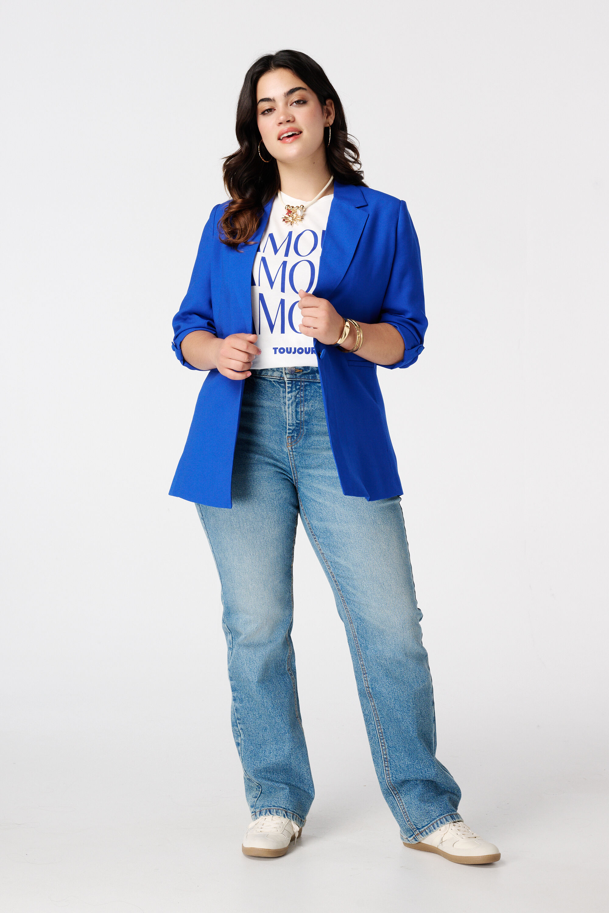 Blazer con mangas enrolladas image number 5