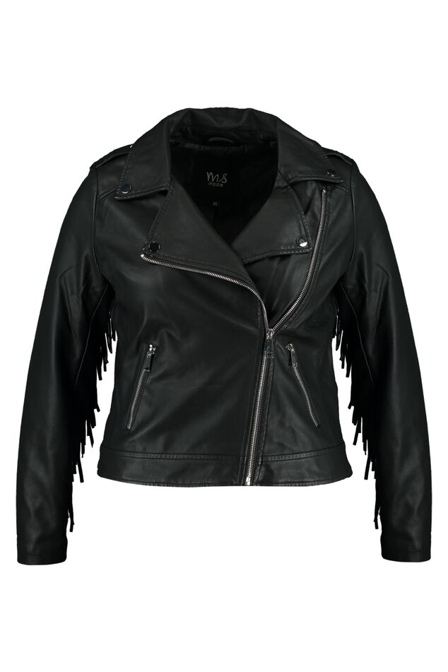 Chaqueta de cuero sintético con flecos image number 2