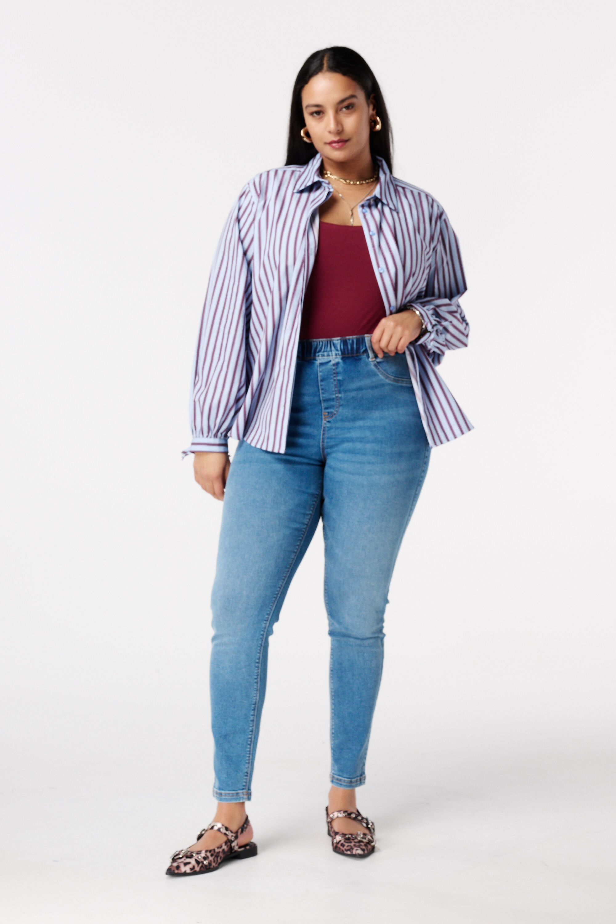 Treggings con aspecto denim