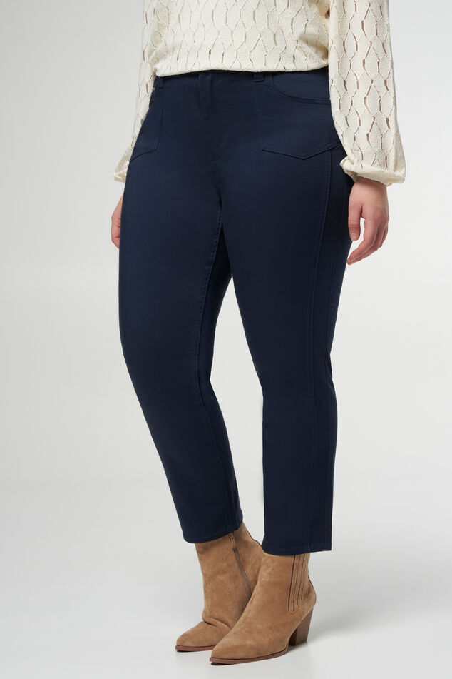 Pantalones de pernera ajustada recortados image 5
