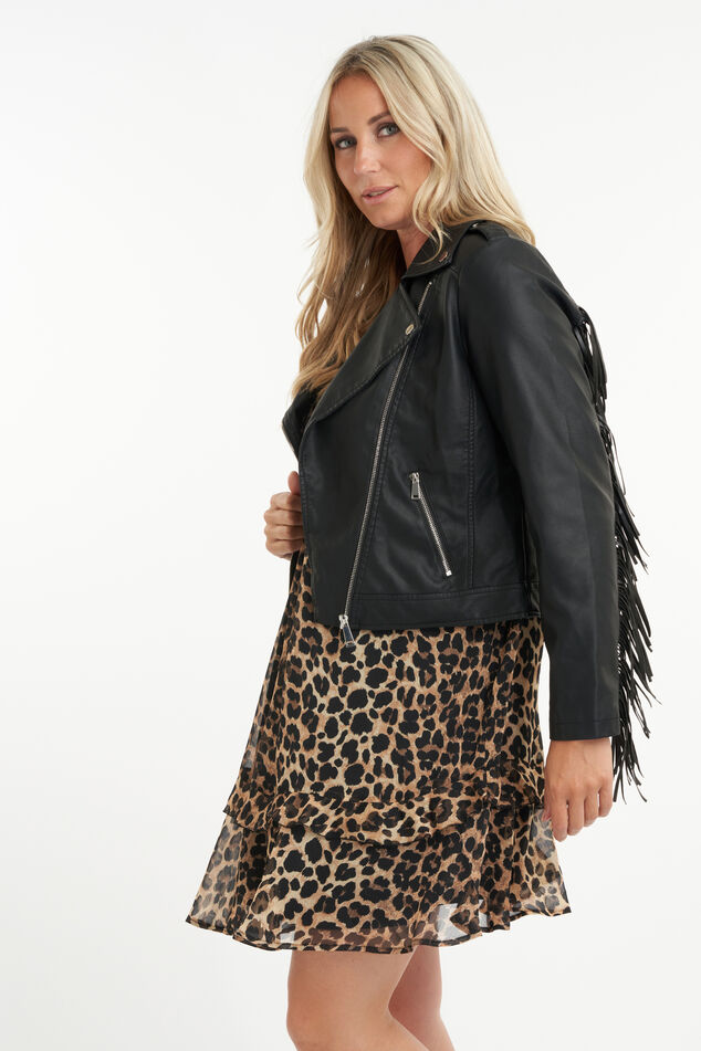 Chaqueta de cuero sintético con flecos image number 6