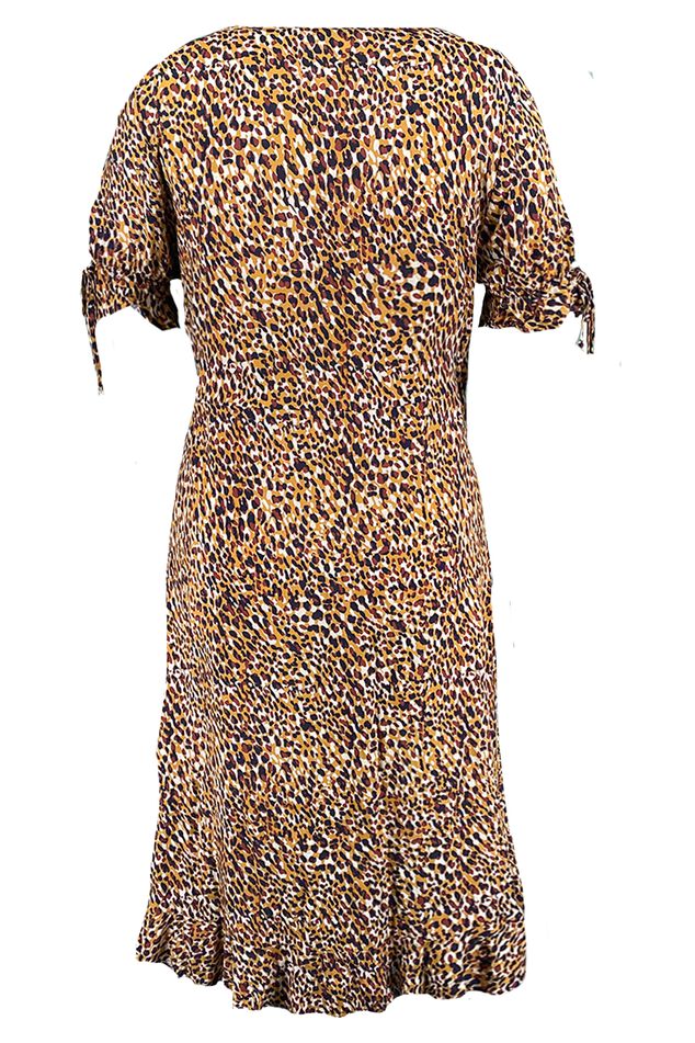 Vestido cruzado con estampado  image number 3