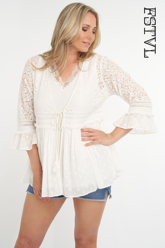 Blusa de encaje image number 0